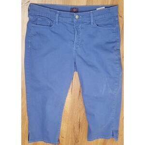 NYDJ - Not Your Daughter's Jeans Blue Denim Cotton Crop Pants, Size 12 (34”x20”)